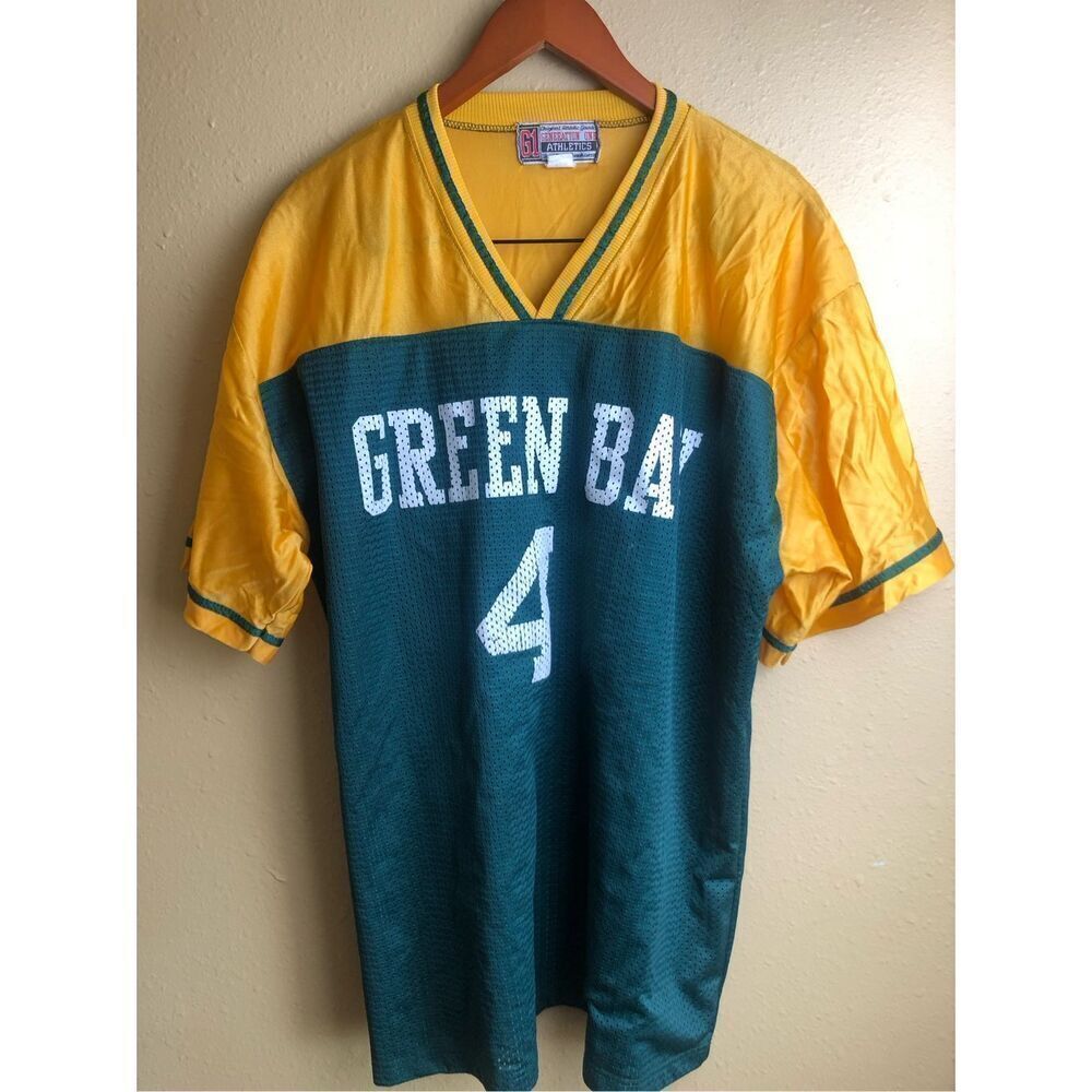 Vintage Green Bay #4 Mesh Football Jersey – Generation One Athletics – Size L